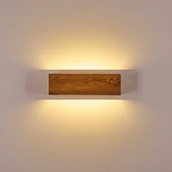 Applique Murale Adak Led Bois Fonce, 1 Lumiere