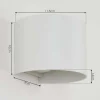 Applique Murale Badajoz Blanc, 1 Lumiere