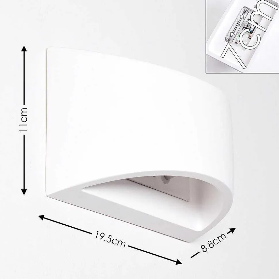 Applique Murale Braslo Blanc, 1 Lumiere