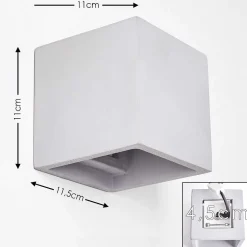 Applique Murale Braslo Gris, 1 Lumiere