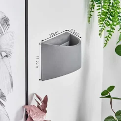 Applique Murale Braslo Gris, 1 Lumiere