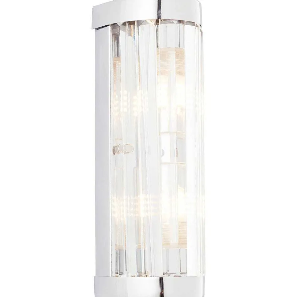 Applique Murale Brillliant Lemont Argente, 2 Lumieres