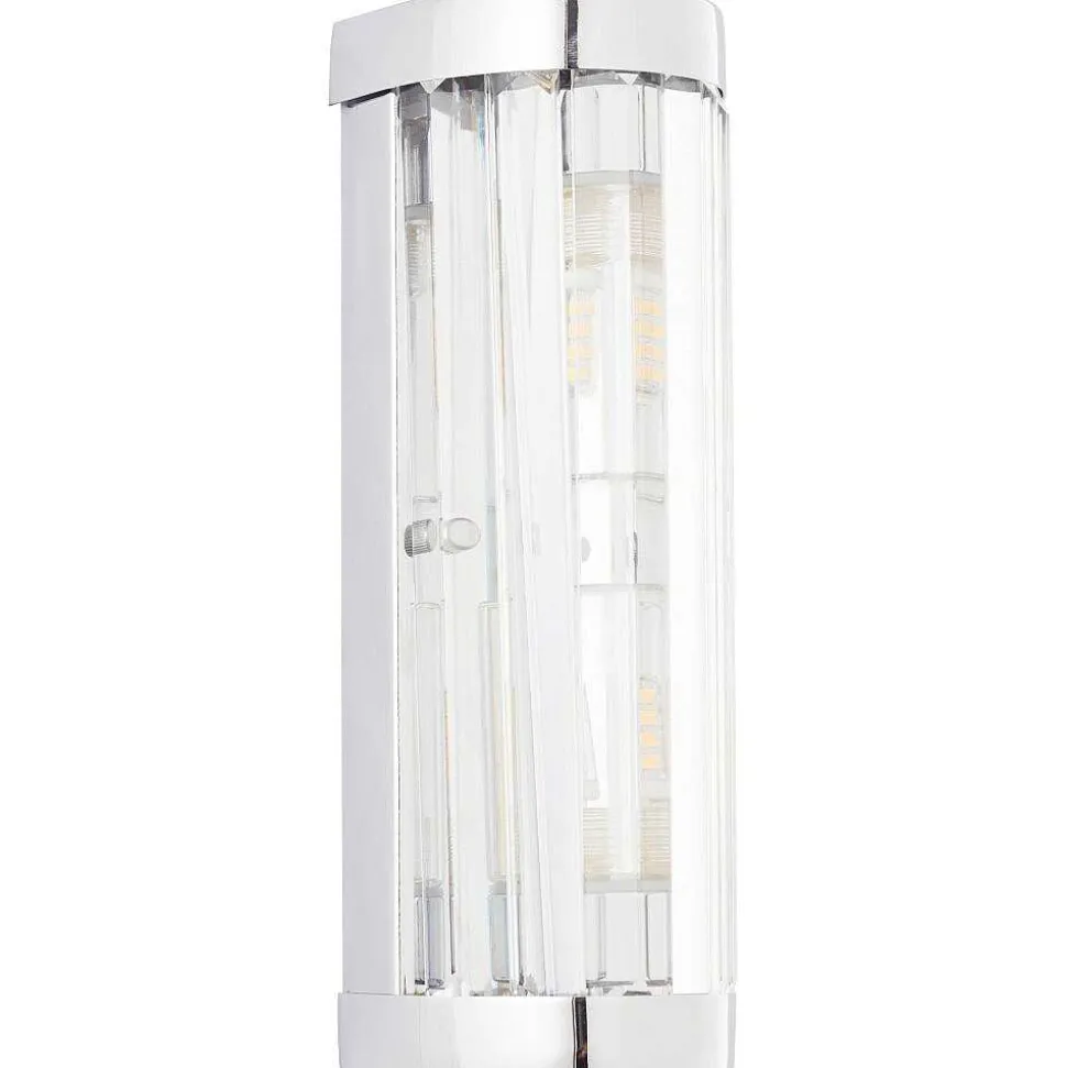 Applique Murale Brillliant Lemont Argente, 2 Lumieres