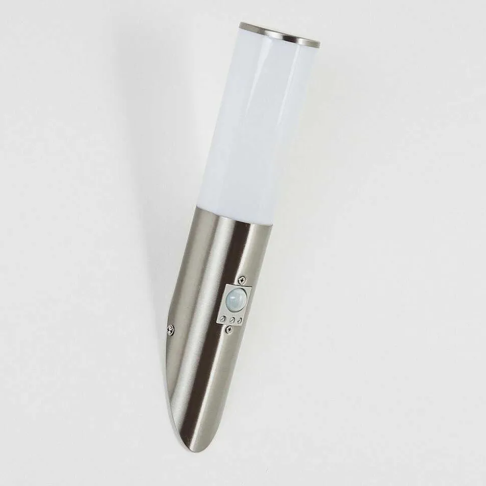 Applique Murale D'Exterieur Caserta Nickel Mat, 1 Lumiere, Detecteur De Mouvement