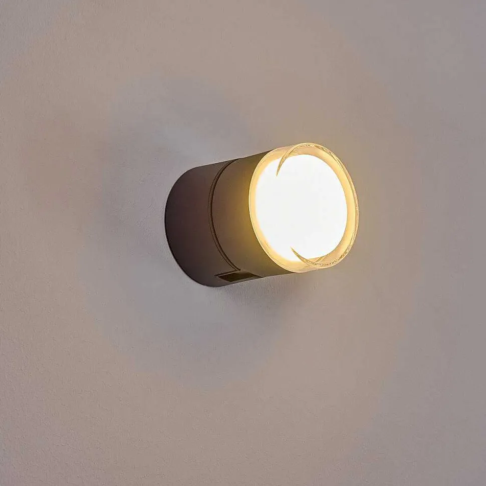 Applique Murale D'Exterieur Papagayos Led Anthracite, 1 Lumiere, Changeur De Couleurs