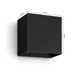 Applique Murale D'Exterieur Philips Hue Resonate Led Noir, 1 Lumiere, Changeur De Couleurs