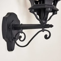 Applique Murale D'Exterieur Lentua Noir, 1 Lumiere