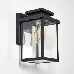 Applique Murale D'Exterieur Tieva Noir, 1 Lumiere