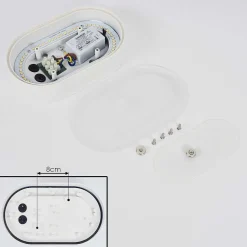 Applique Murale D'Exterieur Paleroo Led Blanc, 1 Lumiere