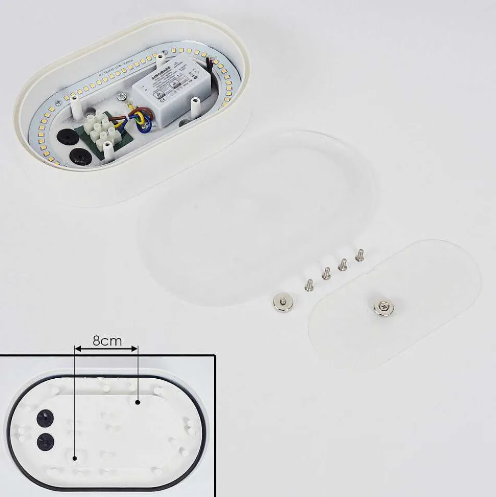 Applique Murale D'Exterieur Paleroo Led Blanc, 1 Lumiere