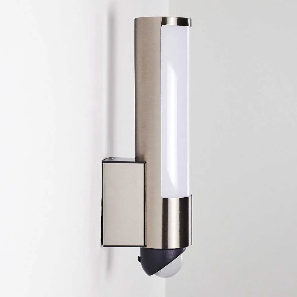 Applique Murale D'Exterieur Vason Led Acier Inoxydable, 1 Lumiere, Detecteur De Mouvement