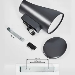 Applique Murale D'Exterieur Aria Anthracite, 1 Lumiere, Detecteur De Mouvement