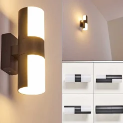 Applique Murale D'Exterieur Baulund Led Anthracite, 1 Lumiere