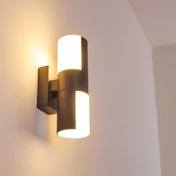 Applique Murale D'Exterieur Baulund Led Anthracite, 1 Lumiere