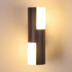 Applique Murale D'Exterieur Baulund Led Anthracite, 1 Lumiere