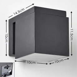 Applique Murale D'Exterieur Swanek Led Anthracite, 1 Lumiere