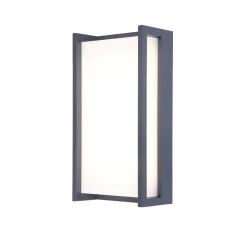 Applique Murale D'Exterieur Lutec Qubo Led Anthracite, 1 Lumiere, Changeur De Couleurs