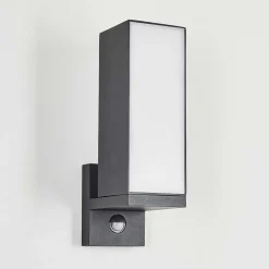 Applique Murale D'Exterieur Swanek Led Anthracite, 1 Lumiere, Detecteur De Mouvement