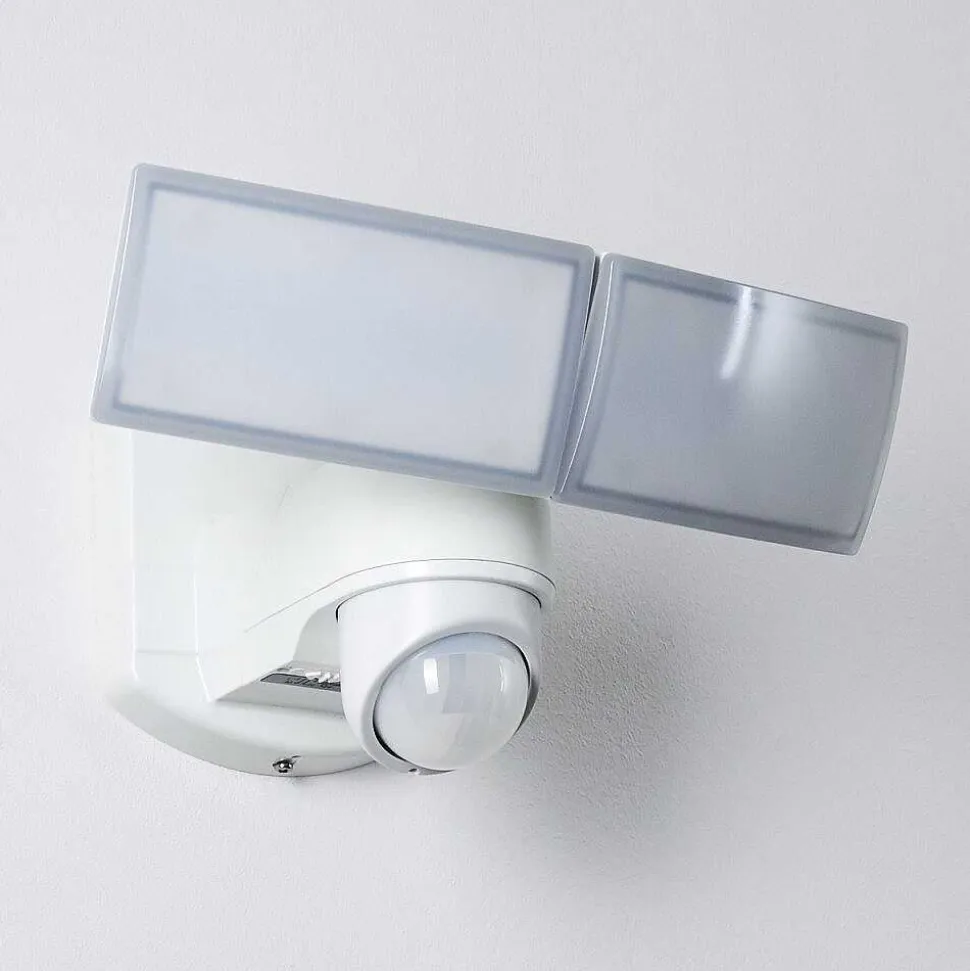 Applique Murale D'Exterieur Foroyar Led Blanc, 2 Lumieres, Detecteur De Mouvement