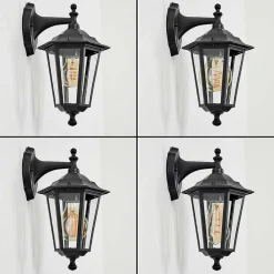Applique Murale D'Exterieur Loria Noir, 1 Lumiere