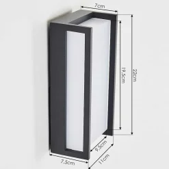 Applique Murale D'Exterieur Skove Led Anthracite, 1 Lumiere, Changeur De Couleurs