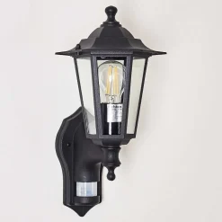 Applique Murale D'Exterieur Loria Noir, 1 Lumiere