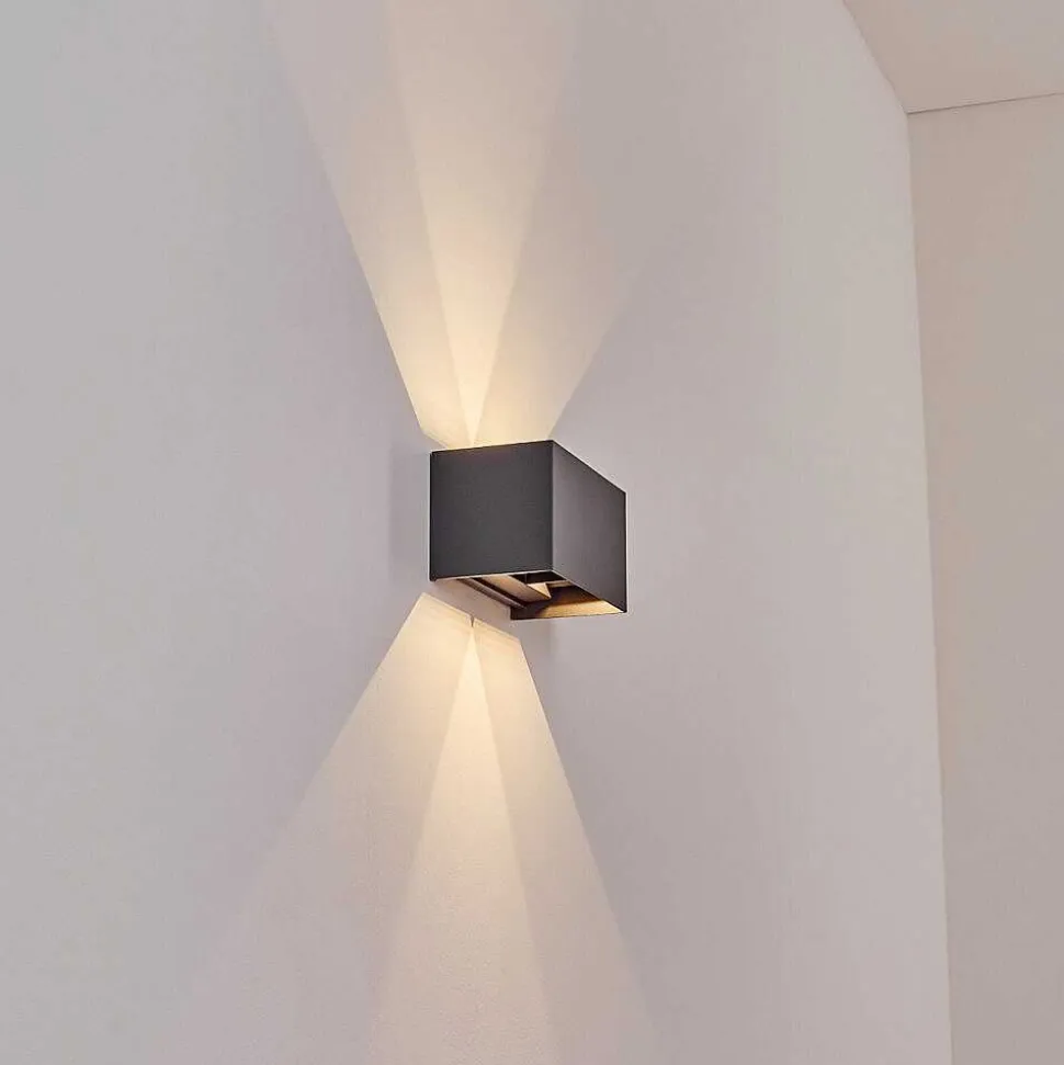 Applique Murale D'Exterieur Tamarin Led Anthracite, 1 Lumiere