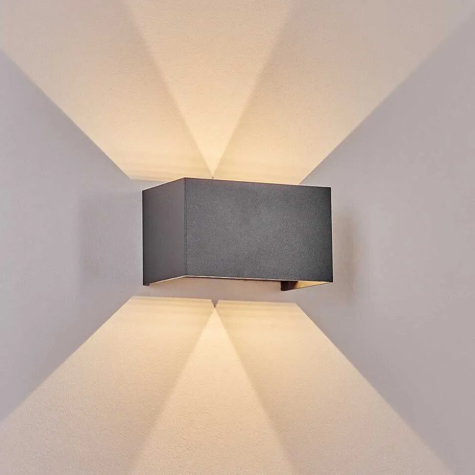 Applique Murale D'Exterieur Tamarin Led Anthracite, 1 Lumiere