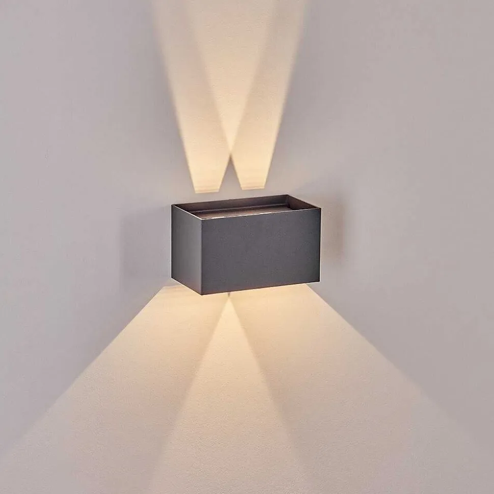 Applique Murale D'Exterieur Tamarin Led Anthracite, 1 Lumiere