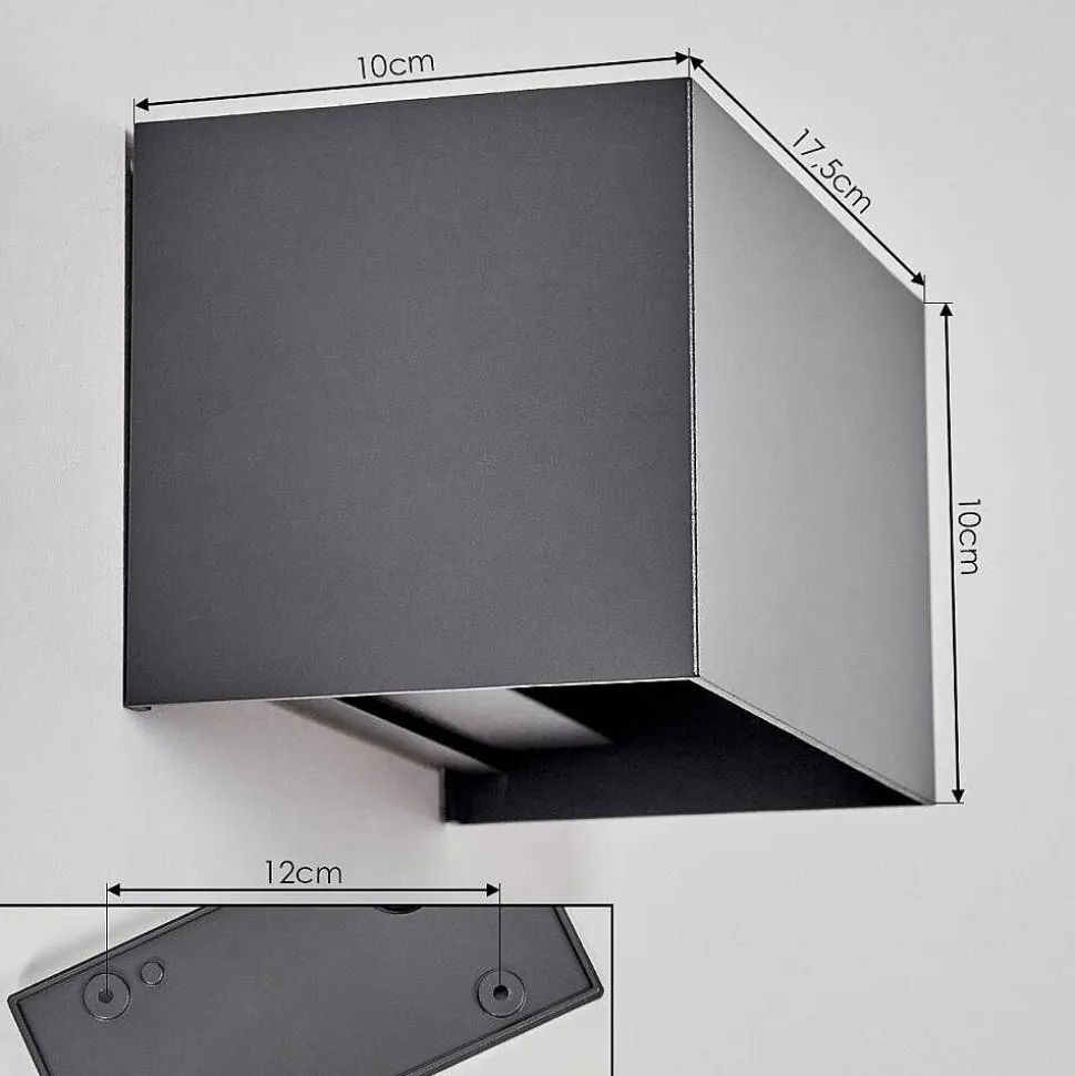 Applique Murale D'Exterieur Tamarin Led Anthracite, 1 Lumiere