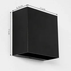 Applique Murale D'Exterieur Spidern Led Noir, 1 Lumiere