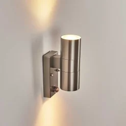 Applique Murale D'Exterieur Bessiebelle Acier Inoxydable, 2 Lumieres, Detecteur De Mouvement