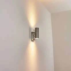 Applique Murale D'Exterieur Bessiebelle Acier Inoxydable, 2 Lumieres, Detecteur De Mouvement