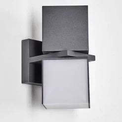 Applique Murale D'Exterieur Swanek Led Anthracite, 2 Lumieres
