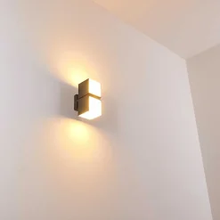 Applique Murale D'Exterieur Swanek Led Anthracite, 2 Lumieres