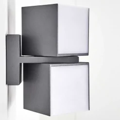 Applique Murale D'Exterieur Swanek Led Anthracite, 2 Lumieres
