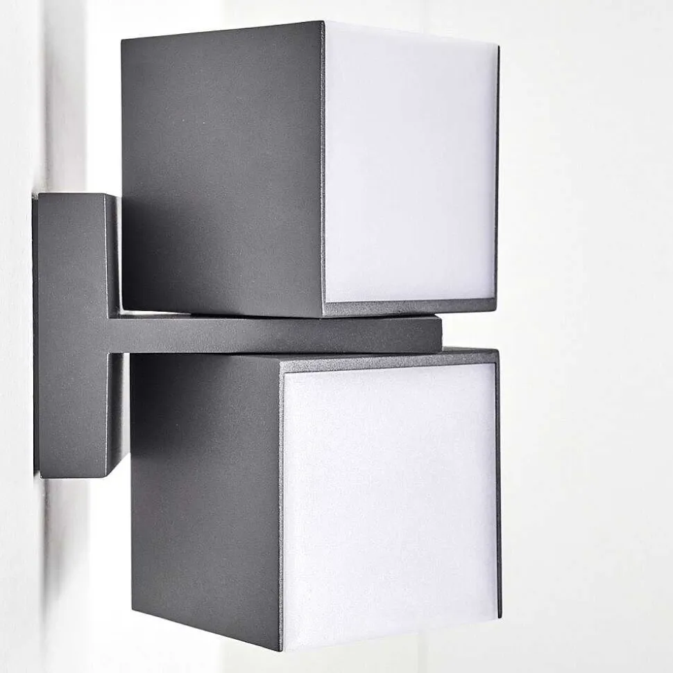 Applique Murale D'Exterieur Swanek Led Anthracite, 2 Lumieres