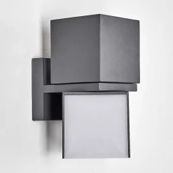 Applique Murale D'Exterieur Swanek Led Anthracite, 2 Lumieres