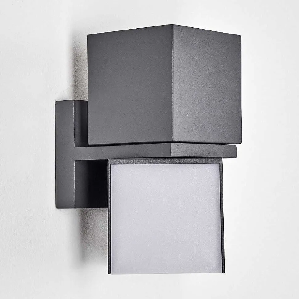 Applique Murale D'Exterieur Swanek Led Anthracite, 2 Lumieres