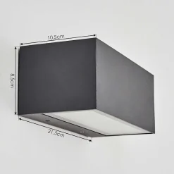 Applique Murale D'Exterieur Spidern Led Anthracite, 1 Lumiere, Changeur De Couleurs