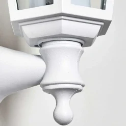 Applique Murale D'Exterieur Loria Blanc, 1 Lumiere, Detecteur De Mouvement