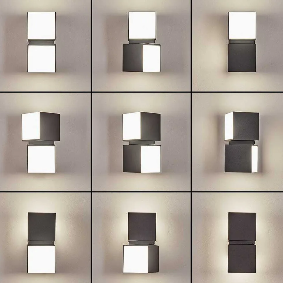Applique Murale D'Exterieur Swanek Led Anthracite, 1 Lumiere