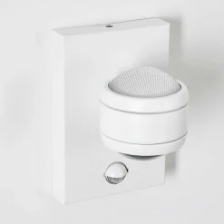 Applique Murale D'Exterieur Borlo Led Blanc, 2 Lumieres, Detecteur De Mouvement