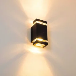 Applique Murale D'Exterieur Edevik Anthracite, 2 Lumieres