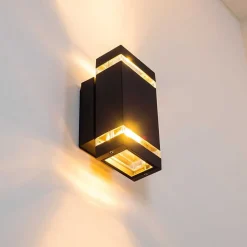 Applique Murale D'Exterieur Edevik Anthracite, 2 Lumieres