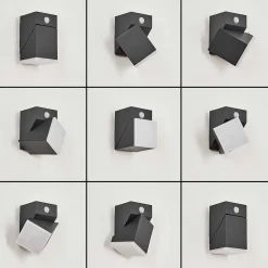 Applique Murale D'Exterieur Toogong Led Anthracite, 1 Lumiere, Detecteur De Mouvement