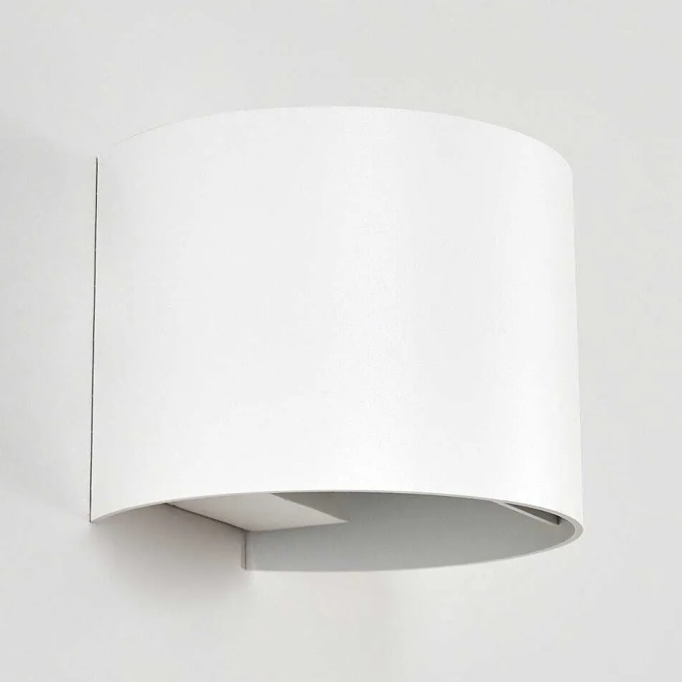 Applique Murale D'Exterieur Tamarin Led Blanc, 2 Lumieres