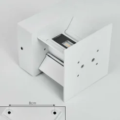 Applique Murale D'Exterieur Tamarin Led Blanc, 2 Lumieres