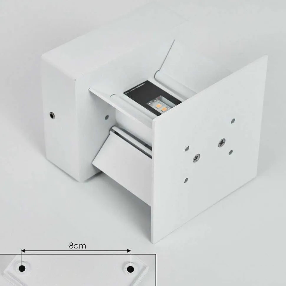 Applique Murale D'Exterieur Tamarin Led Blanc, 2 Lumieres