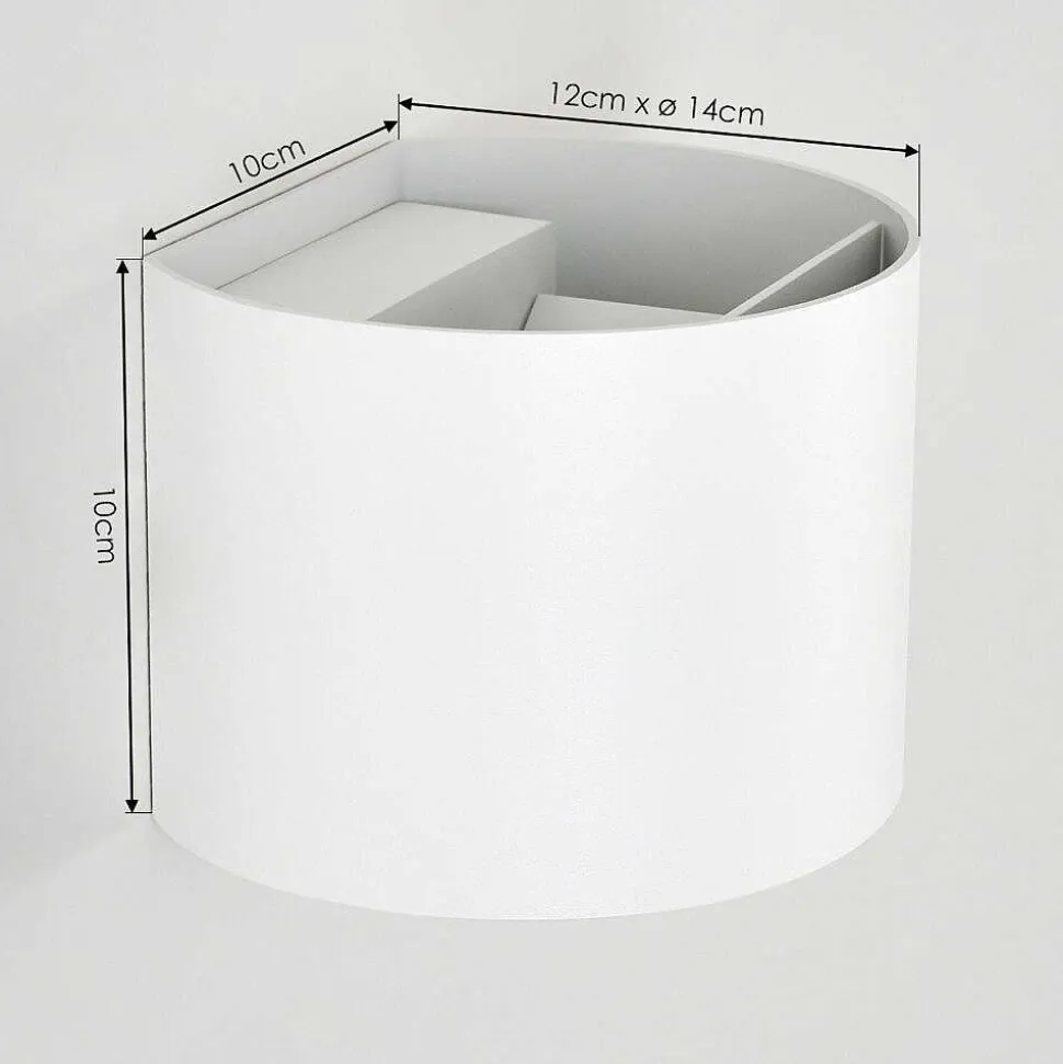 Applique Murale D'Exterieur Tamarin Led Blanc, 2 Lumieres